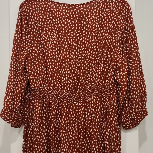ISABEL brick red leopard print maternity dress - Picture 7 of 8
